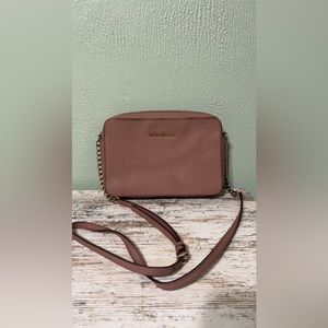 Michael Kors Rose Pink Crossbody Bag w/ Chain